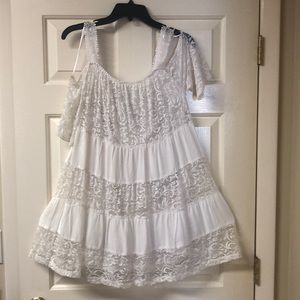 Top shop white lace top/dress